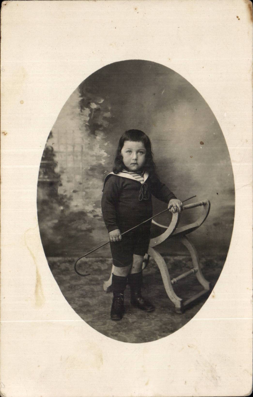 Fantasia verdadera de la foto - ninos - nino con el pato - CPA