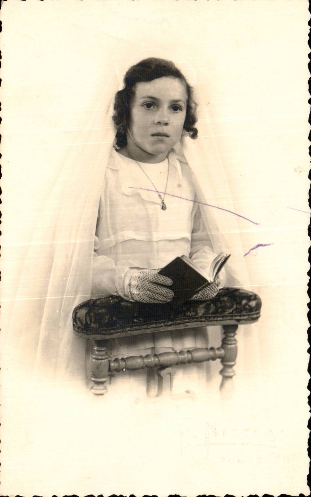 Muchacha verdadera del nino de la foto