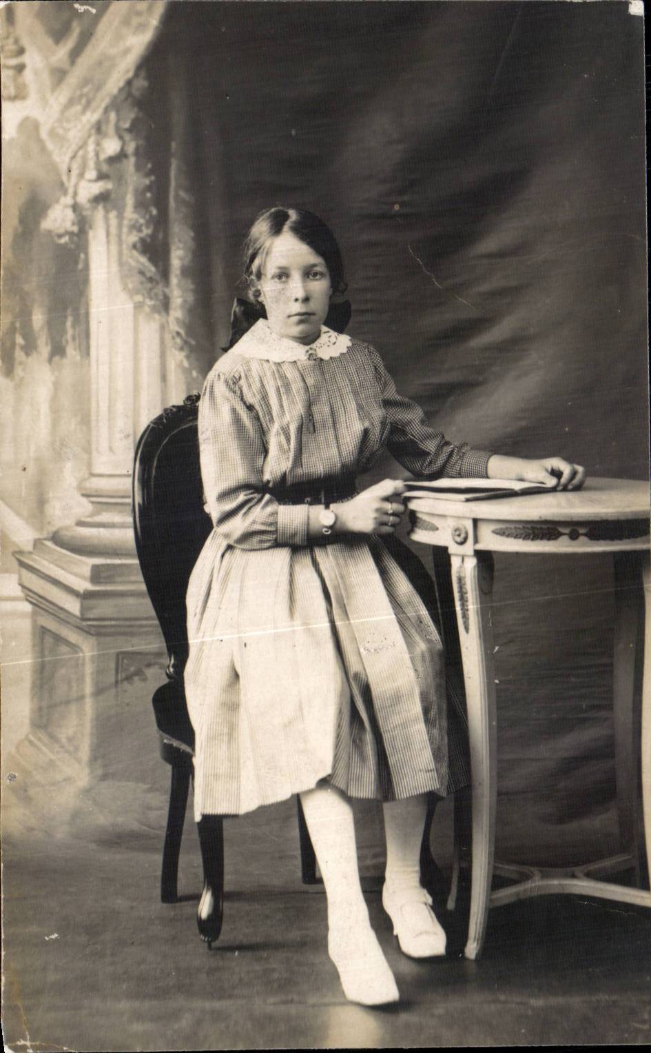 Muchacha verdadera del nino de la foto