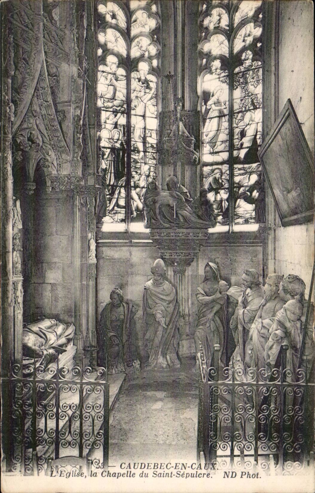 Caudebec in Caux - the Church the vault of Saint Sepulchre - CPA