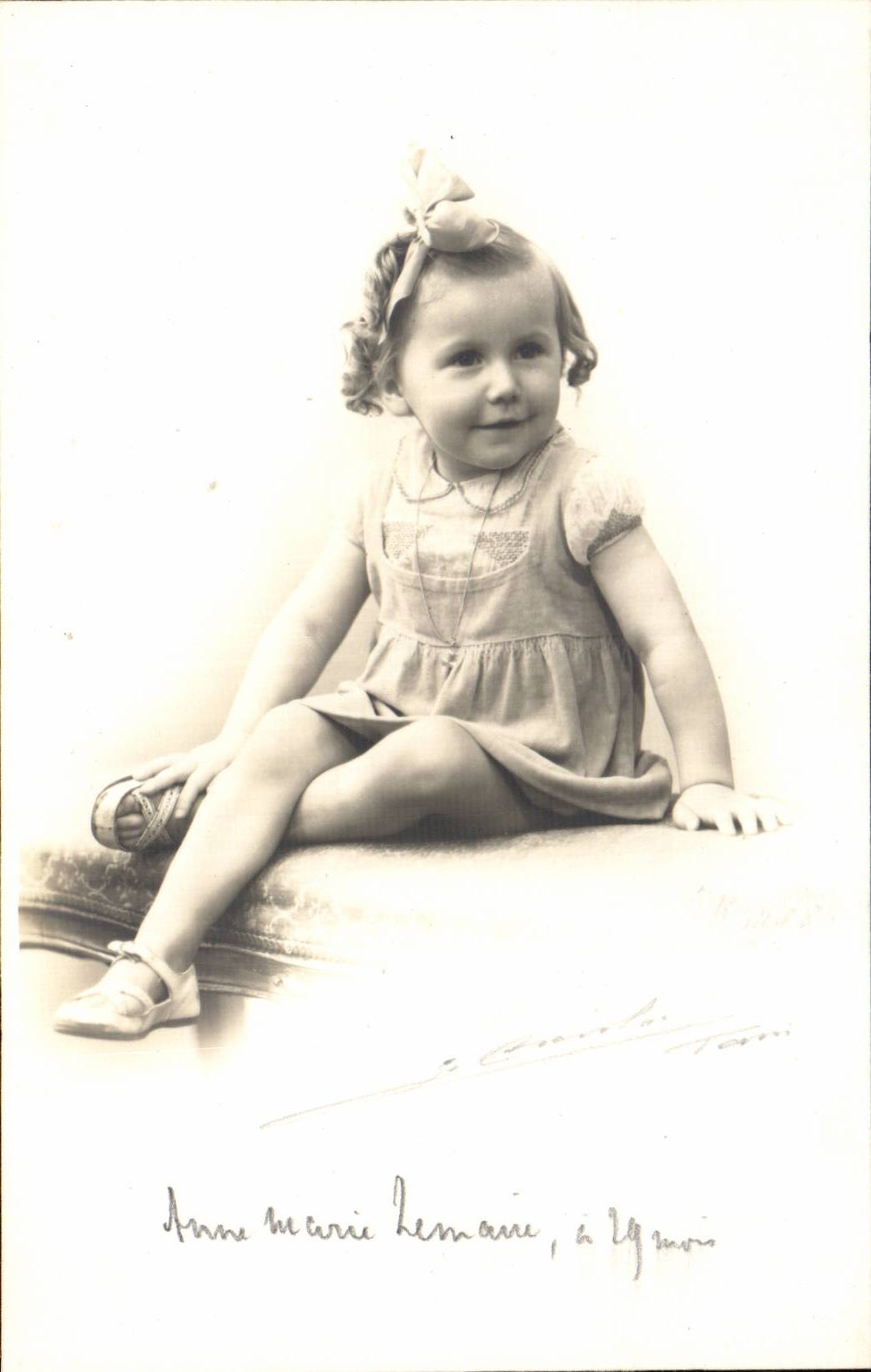 Fantasia verdadera de la foto - ninos - muchacha - lemaire sonriente de Anne Marie del bebe - CPA