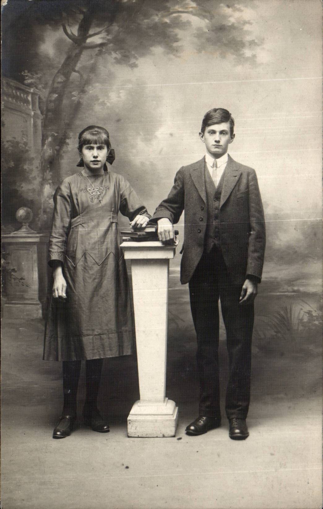 La fantasia verdadera de la foto - ninos - los ninos presento para el cuadro - CPA