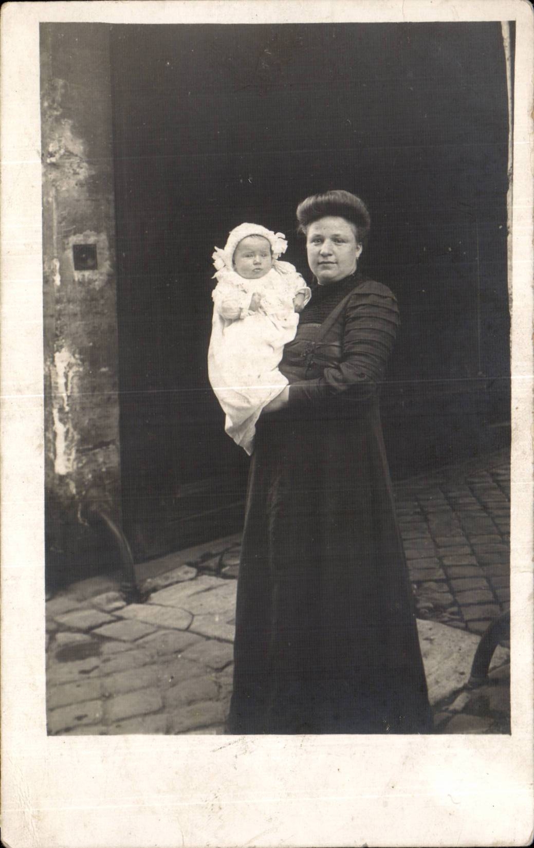 Fantasia verdadera de la foto - ninos - bebe - bebe - madre y nino - CPA