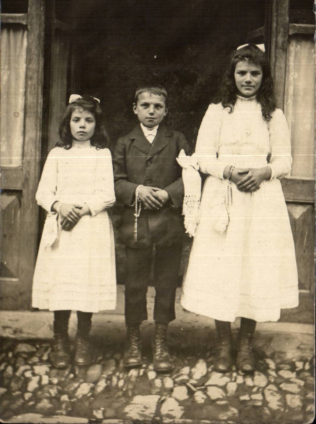 Fantasia verdadera de la foto - ninos - tres ninos - CPA