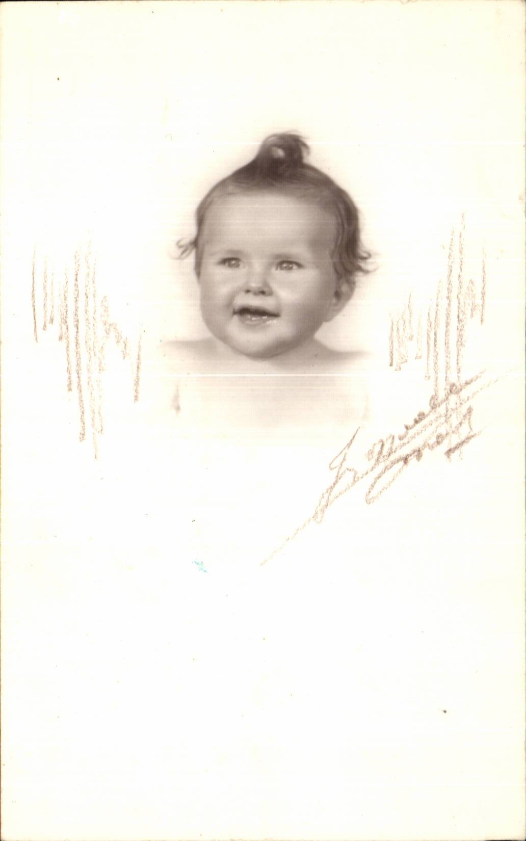 Fantasia verdadera de la foto - ninos - bebe - bebe sonriente - CPA