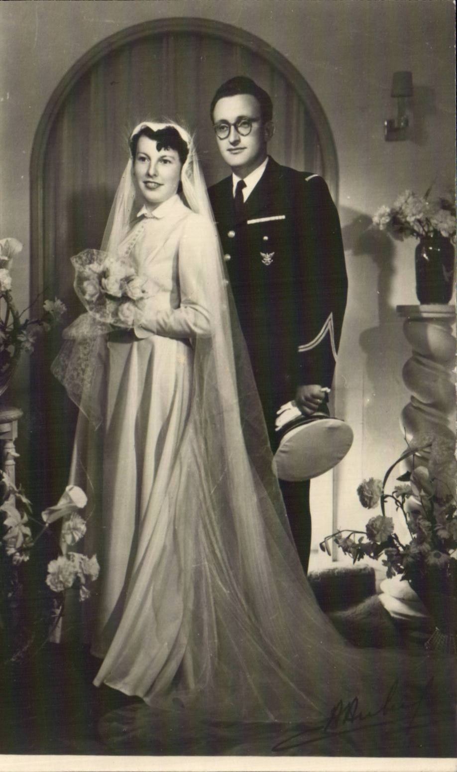 CARTE PHOTO Fantaisie - Couple - marriage - wedding - CPA 