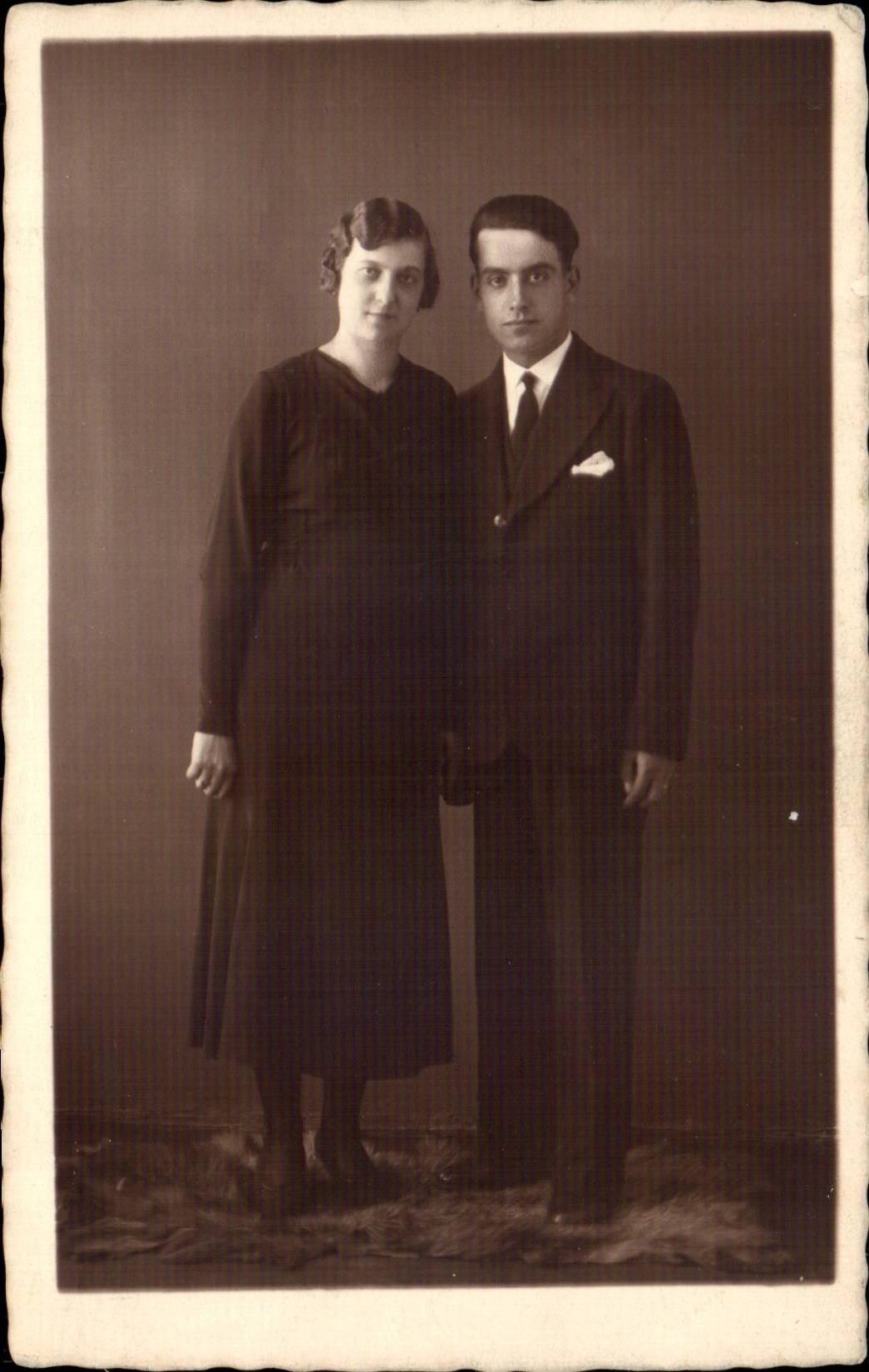 CARTE PHOTO Fantaisie - Couple - CPA 