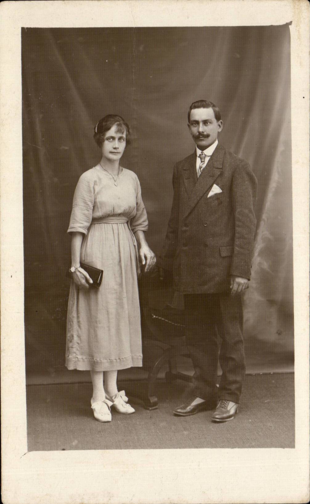 CARTE PHOTO Fantaisie - Couple - CPA 