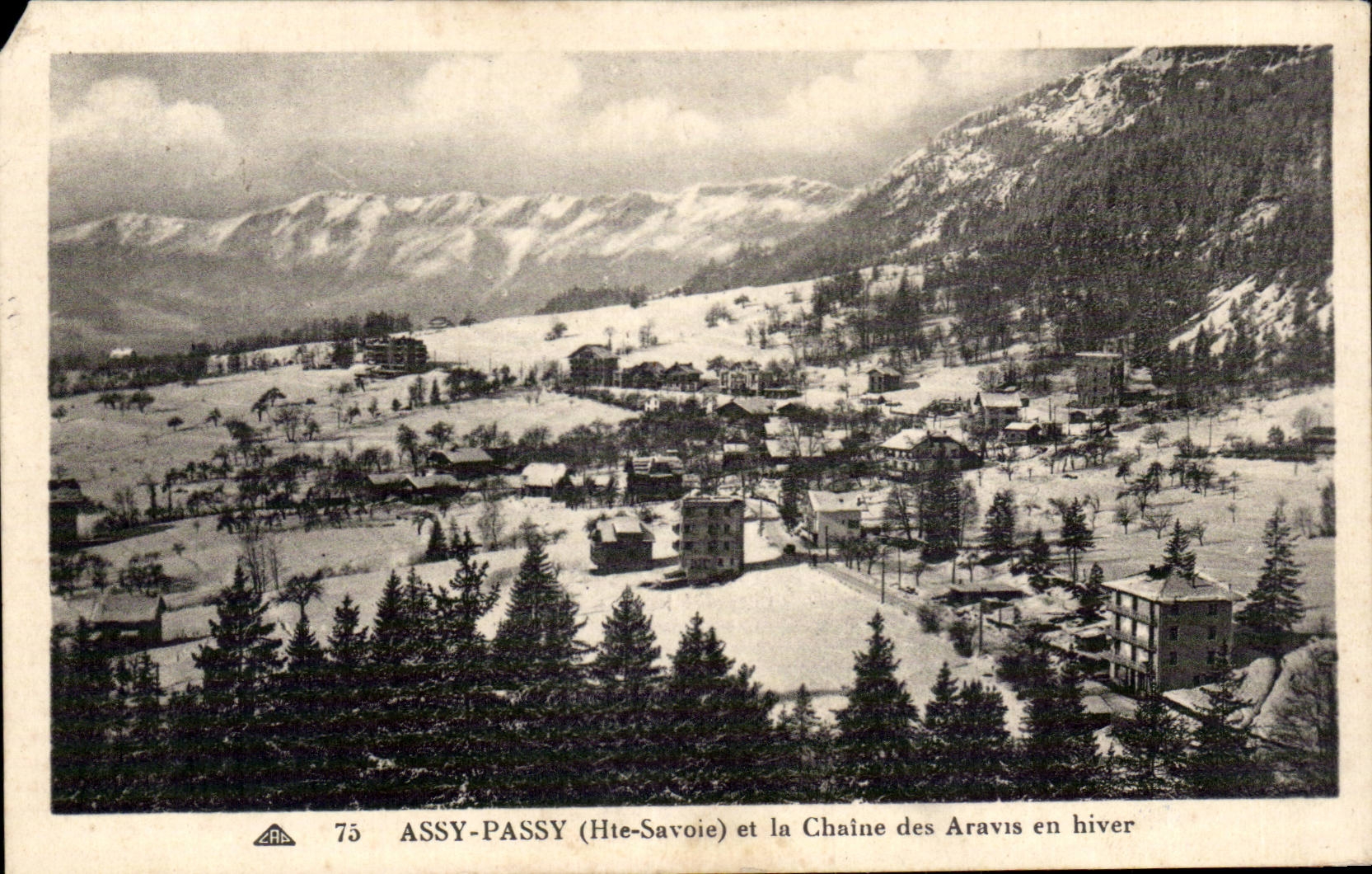 ESA Passy - Chain of Aravis in winter - CPA