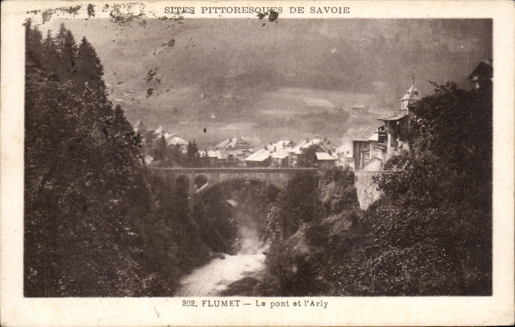 CPA Flumet Le bridge and Arly