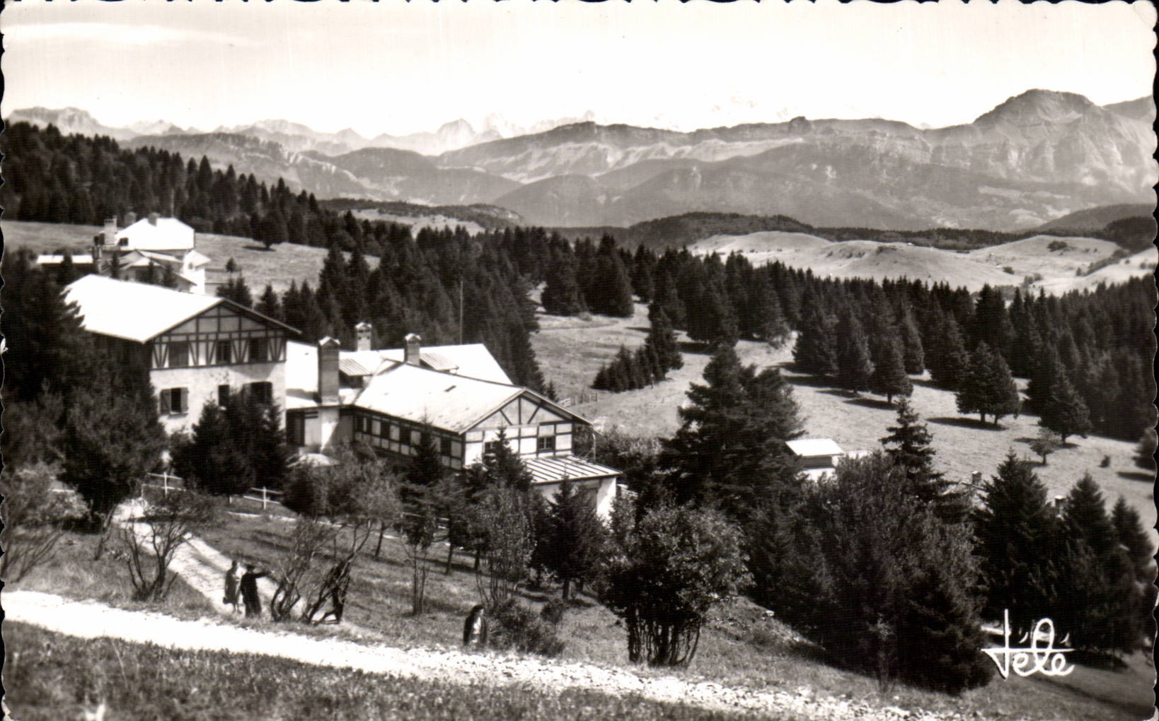 CPSM Plate of Revard the alpine range and Mont Blanc
