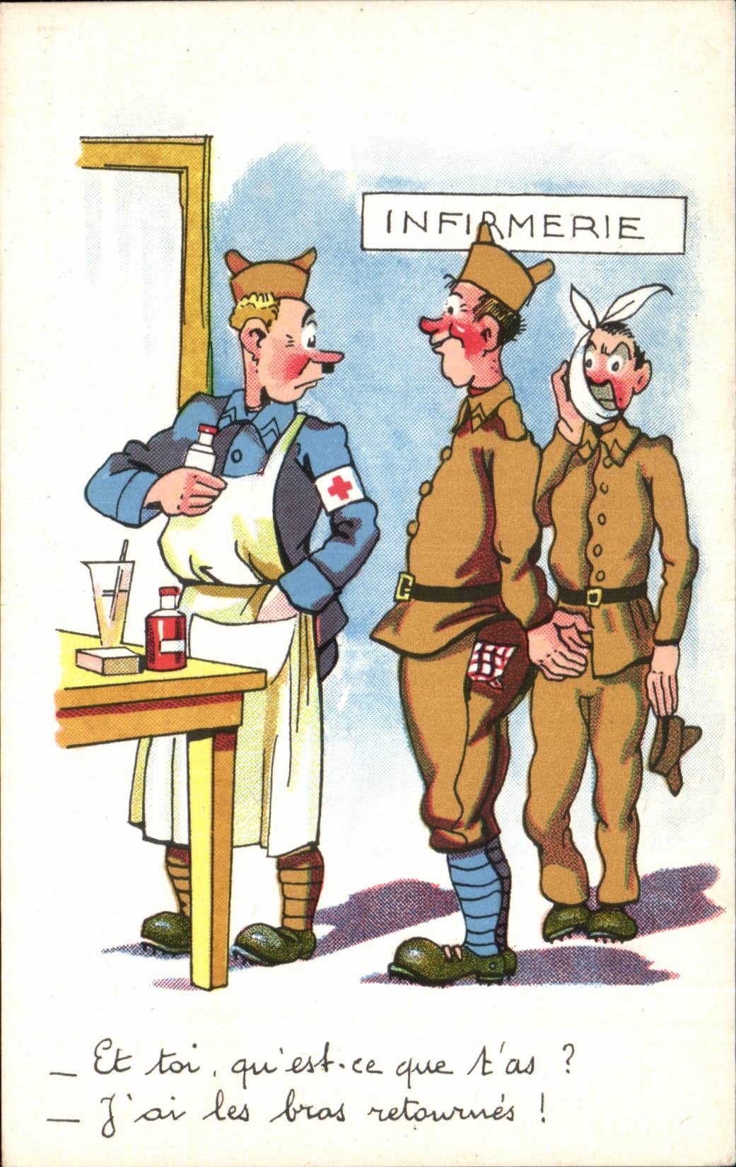 CPA Illustrator Militaria Humor Infirmary Health Care