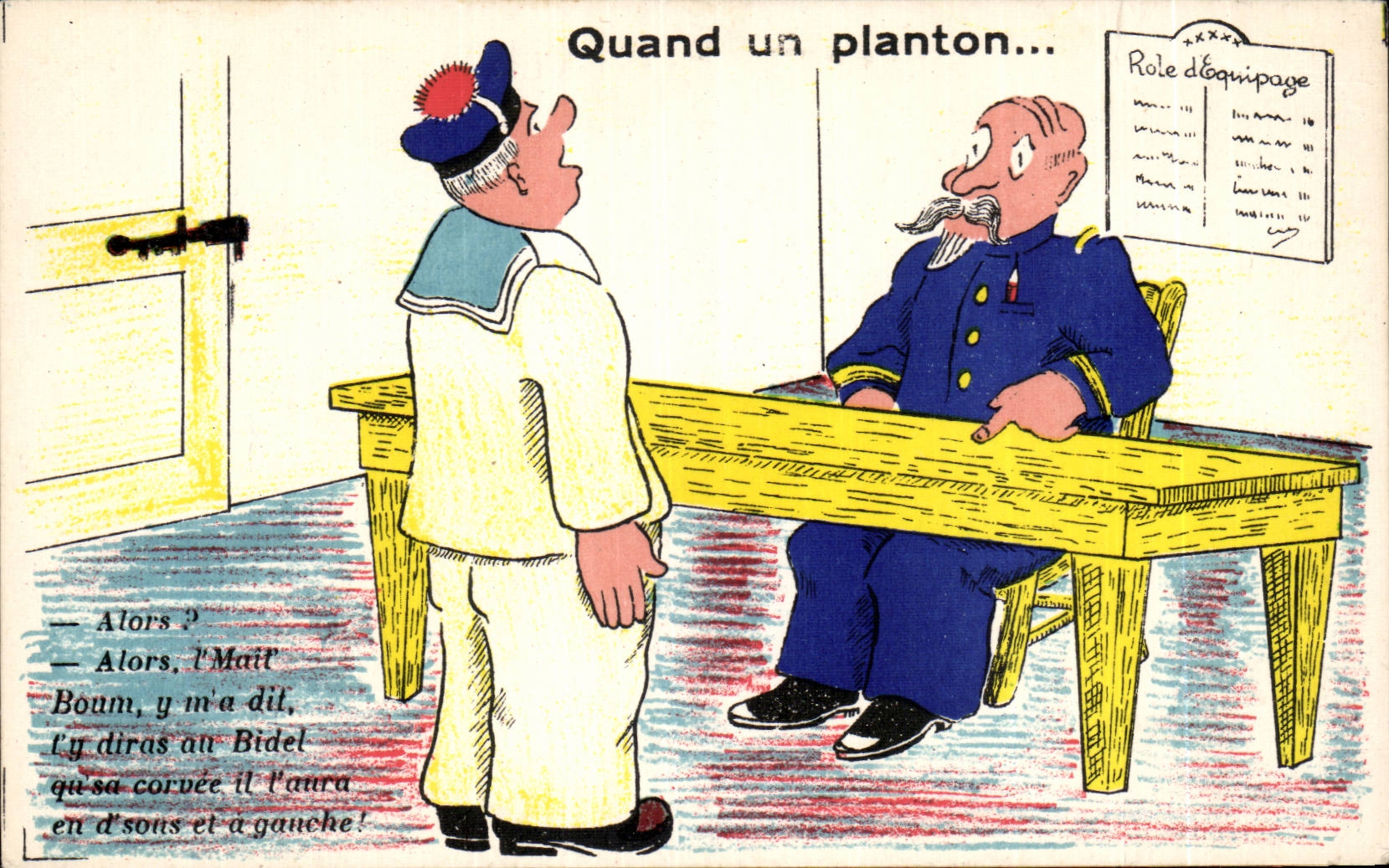 CPA Illustrator Militaria Humor As a orderly