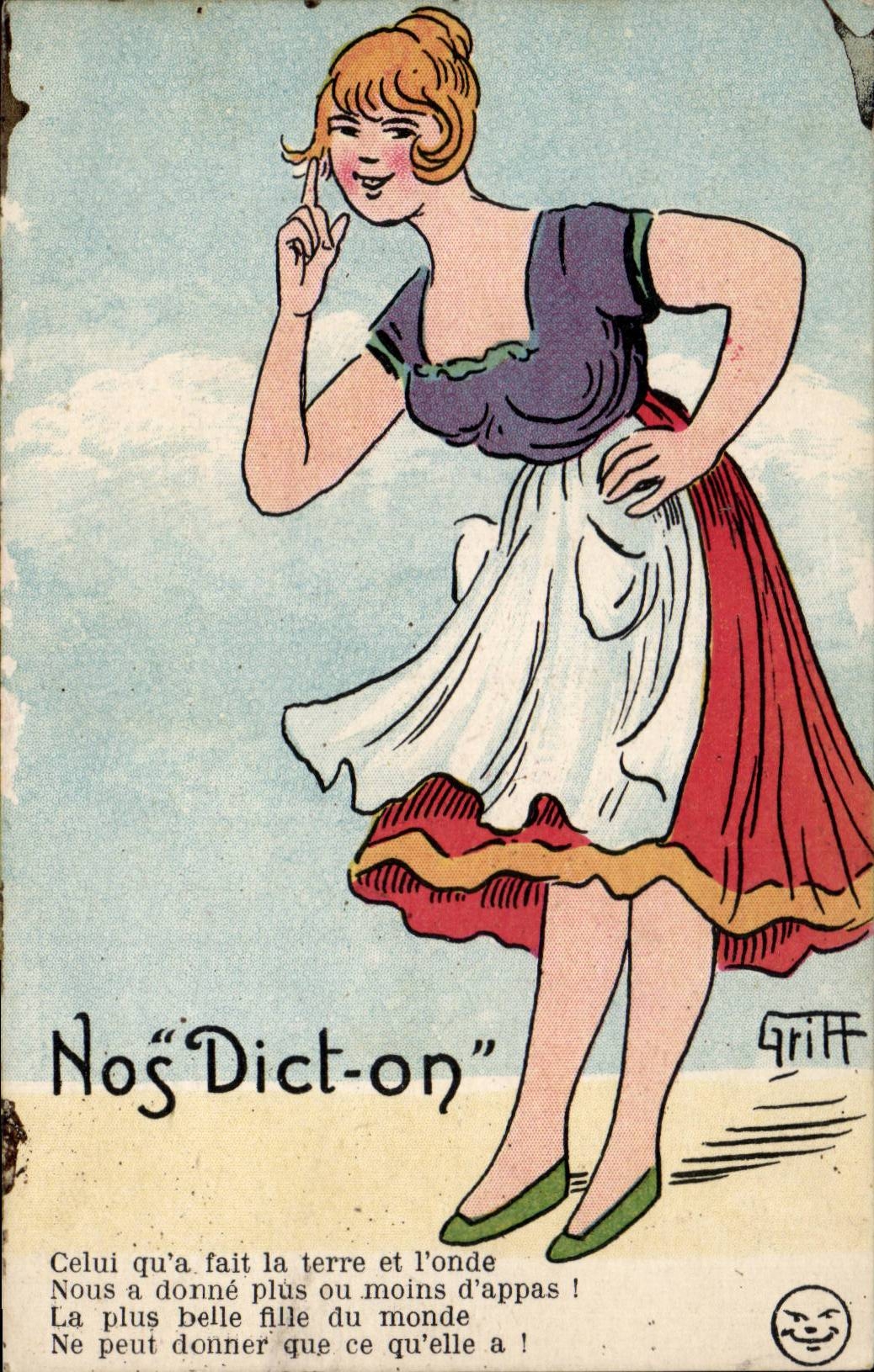 CPA Fantaisie Humour Nos Dict on Griff