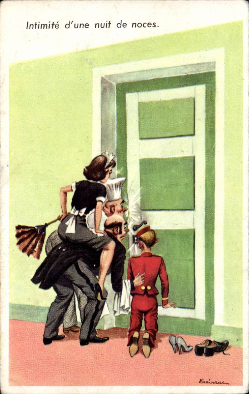 CPA Fantaisie Humour Intimite d'une nuit de noces