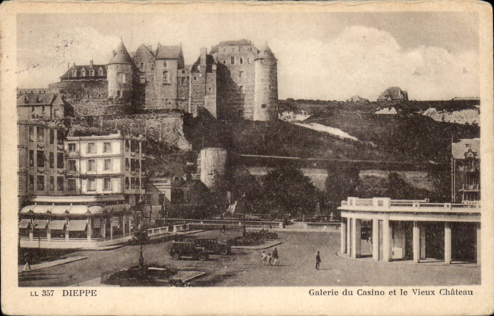 CPA Dieppe Gallery of the casino and the old castle