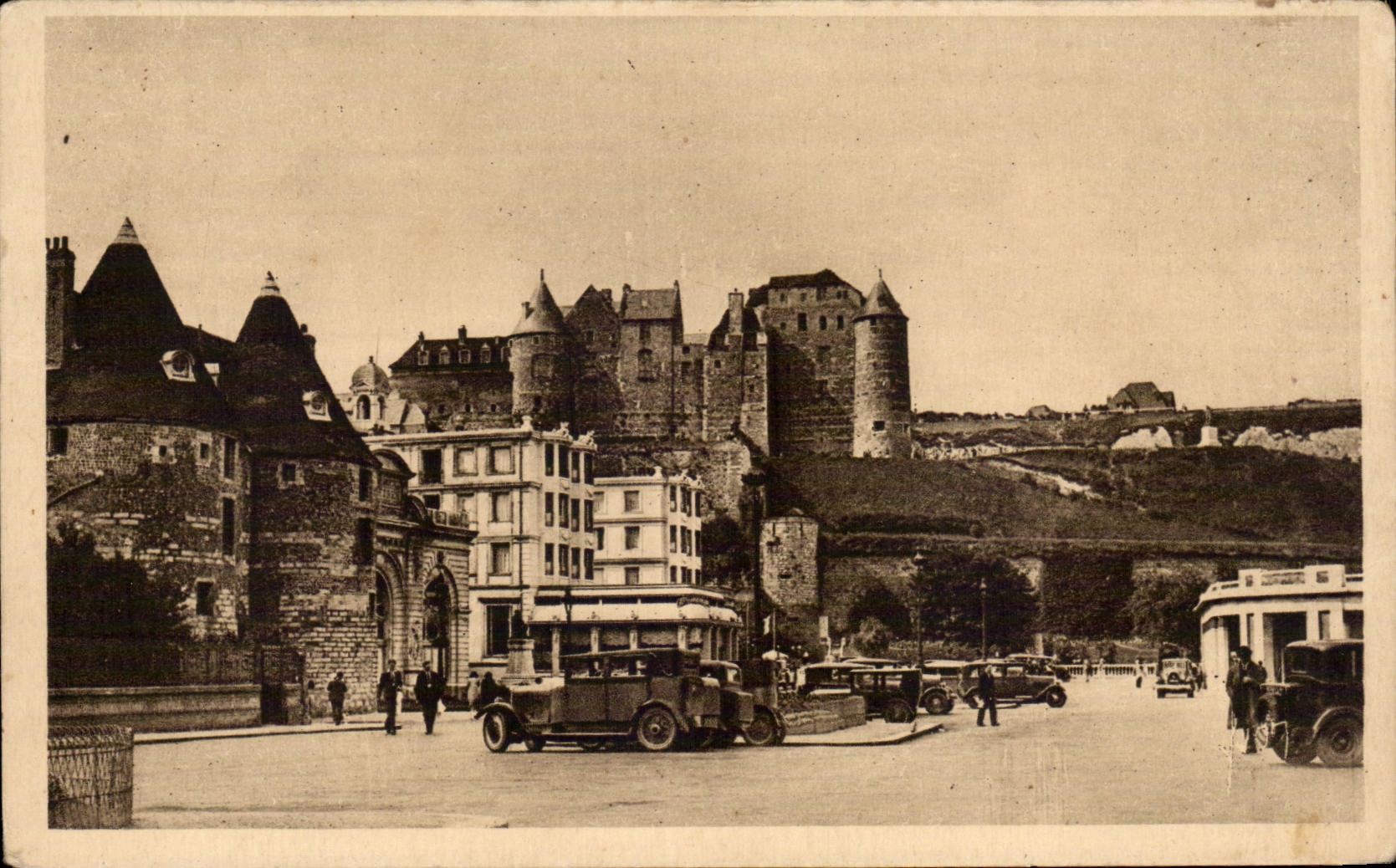 CPA Dieppe turrets and the old castle