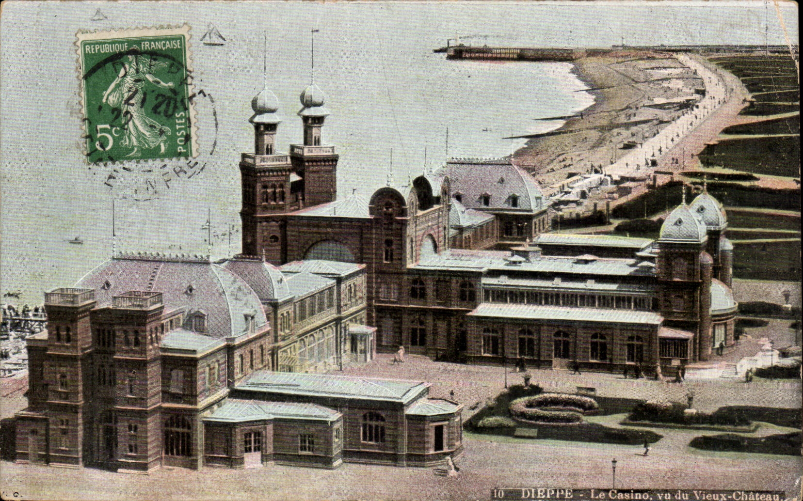 CPA Dieppe Le casino seen of the old castle