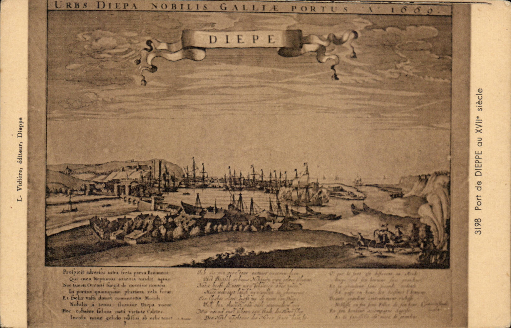 CPA Dieppe Le port with 18th