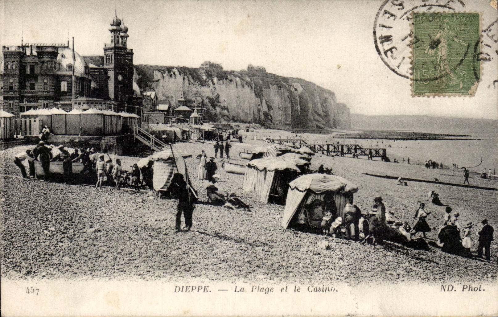 CPA Dieppe the beach and the casino