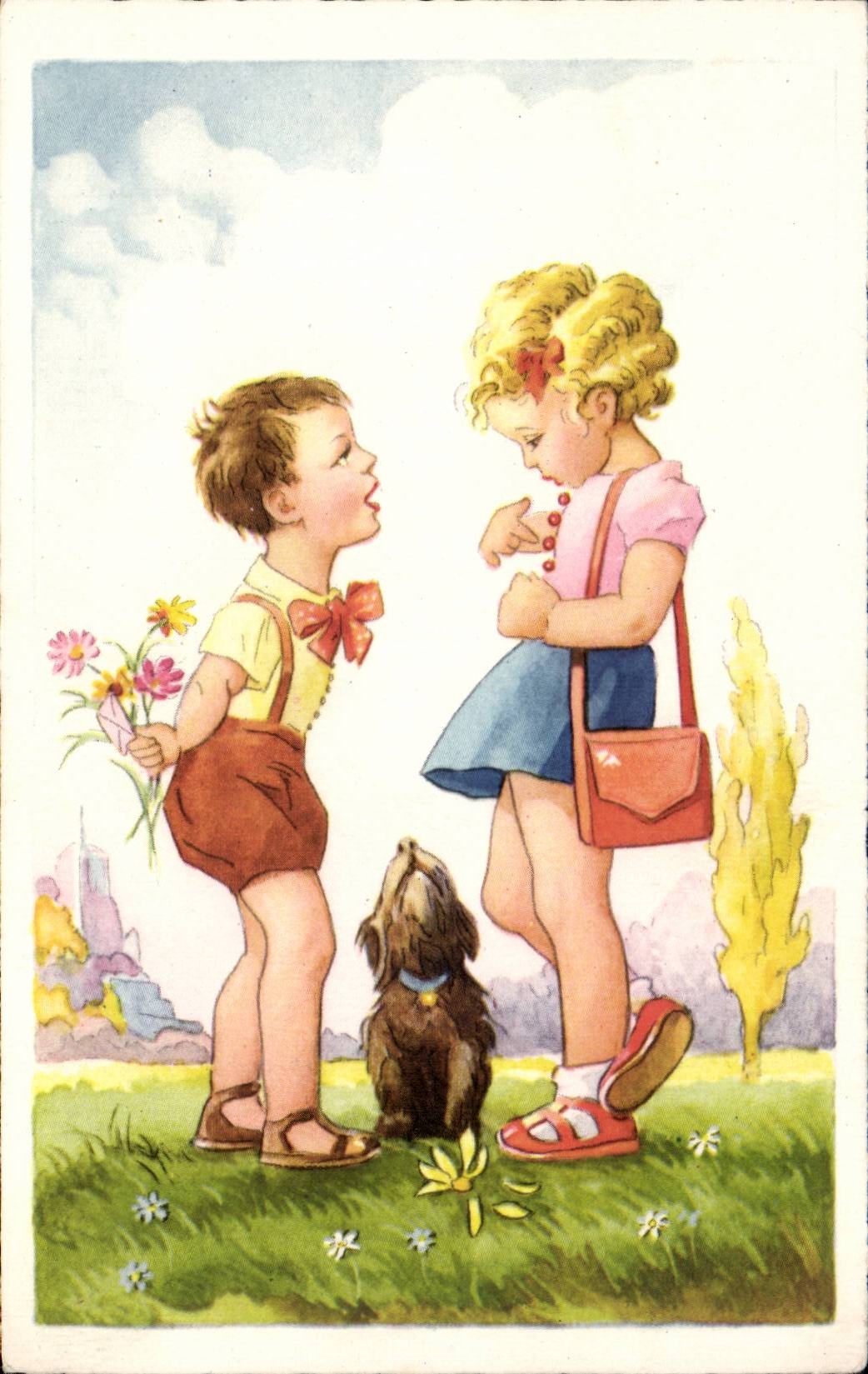 Ninos de Chein del ilustrador de la fantasia de CPA