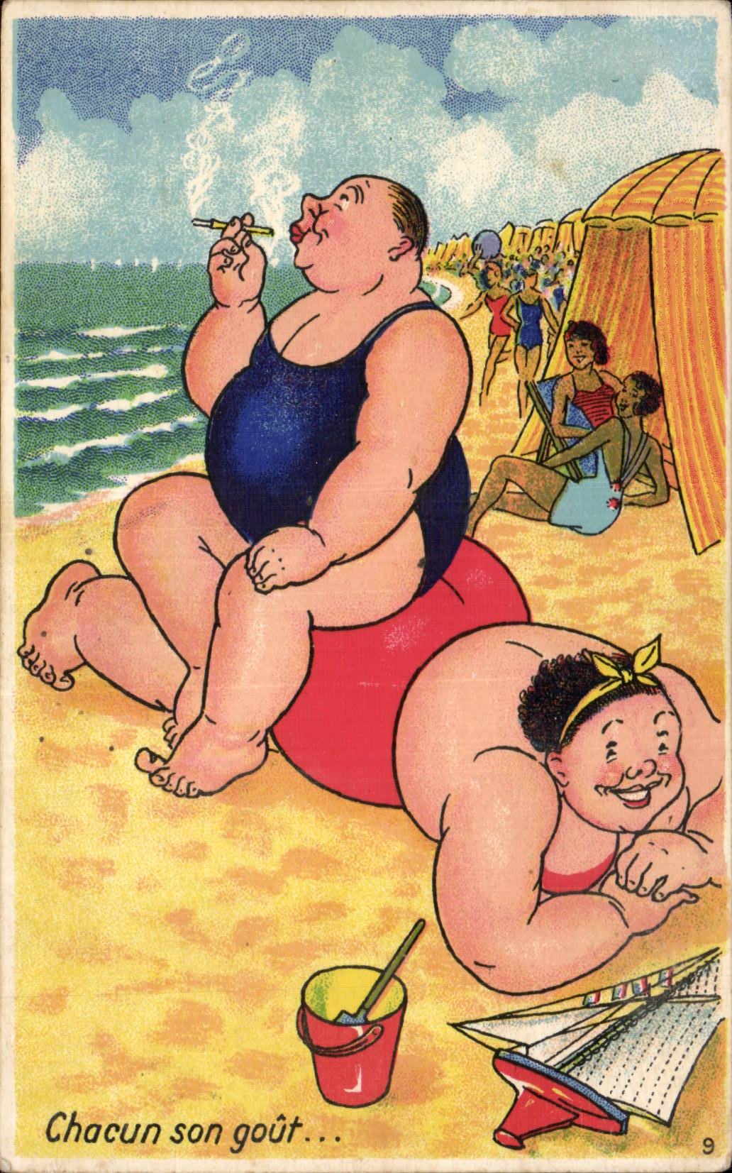 CPA Fantaisie Illustrateur Humour Femme forte