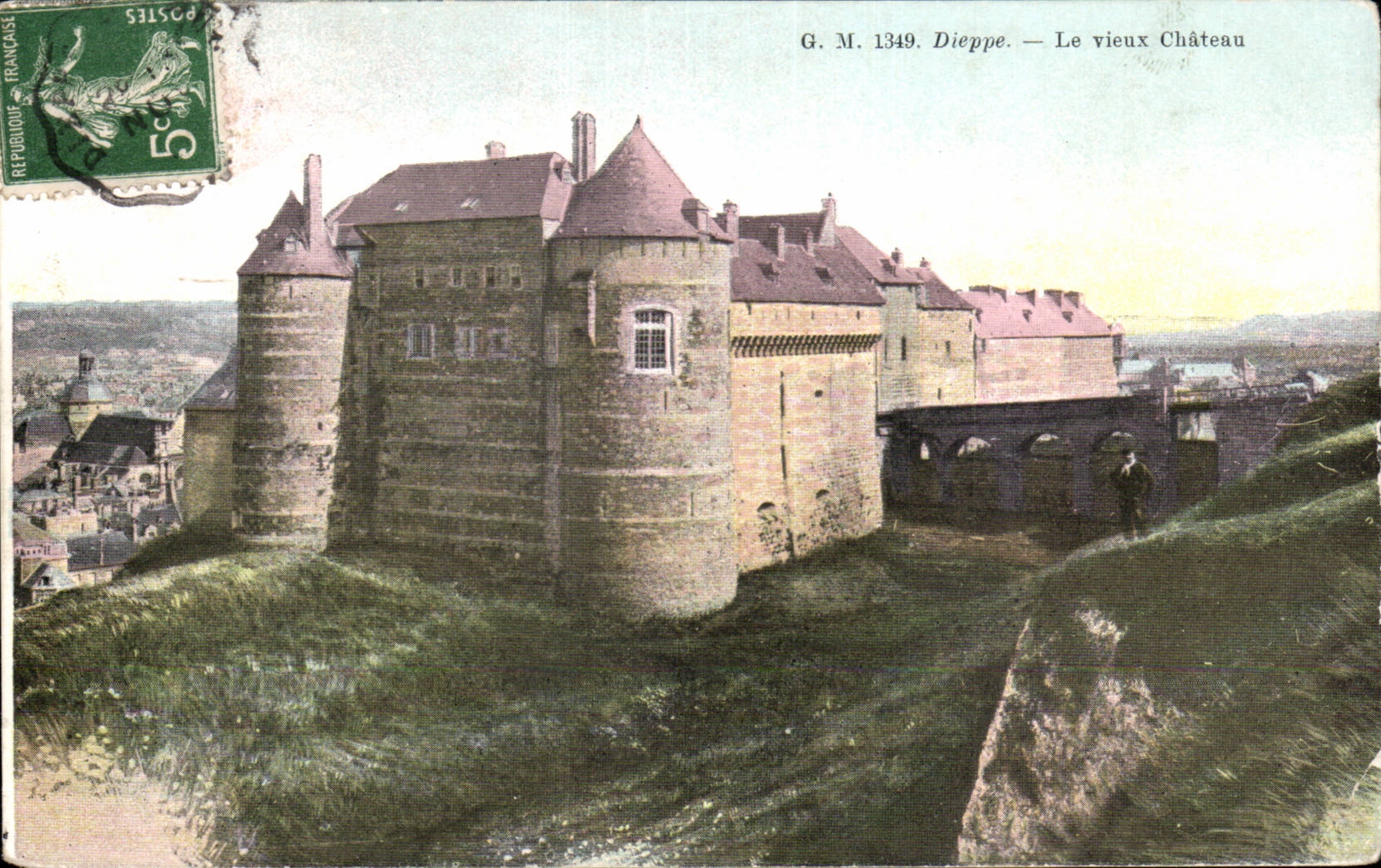 CPA Dieppe Le old man castle