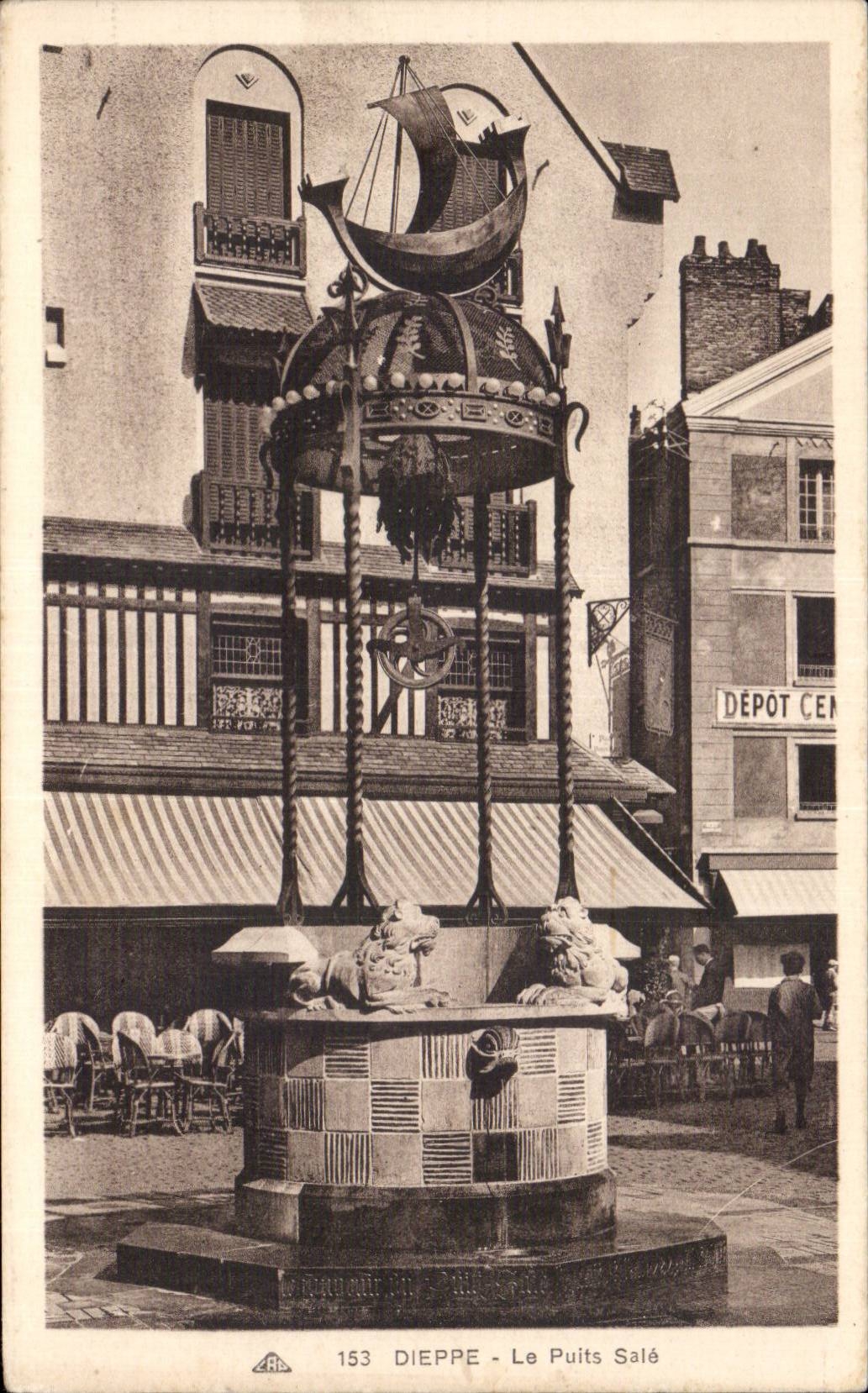 CPA dirty Dieppe Le well