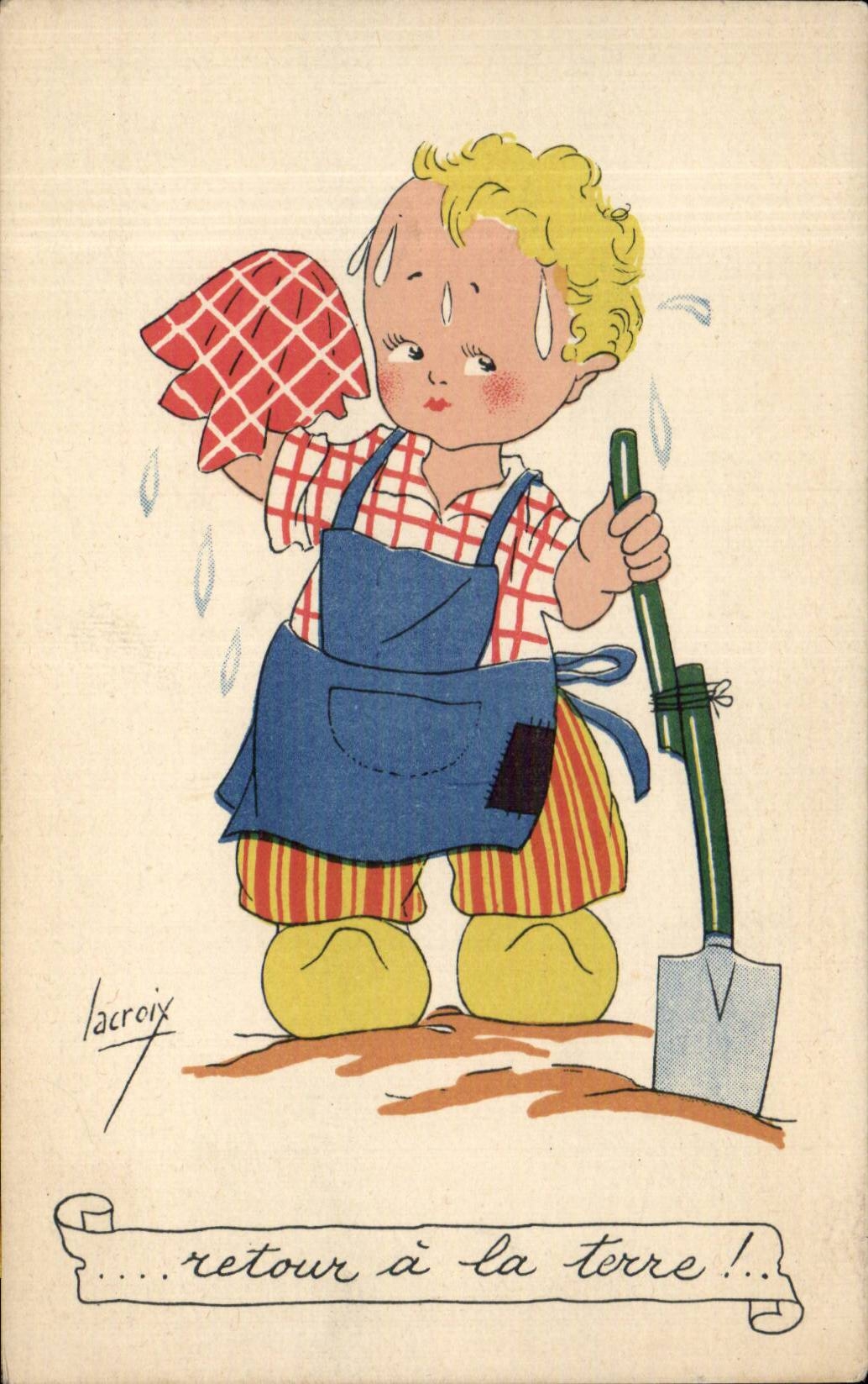 Vuelta de Lacroix del nino de la fantasia de CPA a la tierra