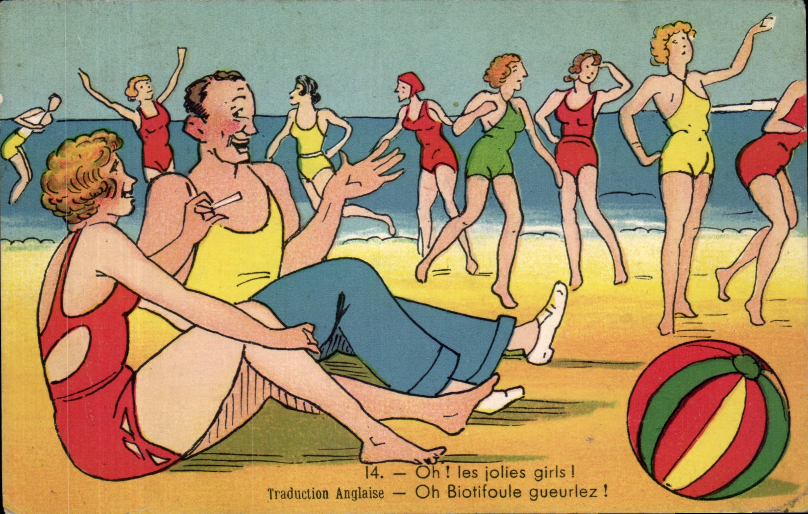 CPA Fantaisie Illustrateur Oh les jolies girls ! 