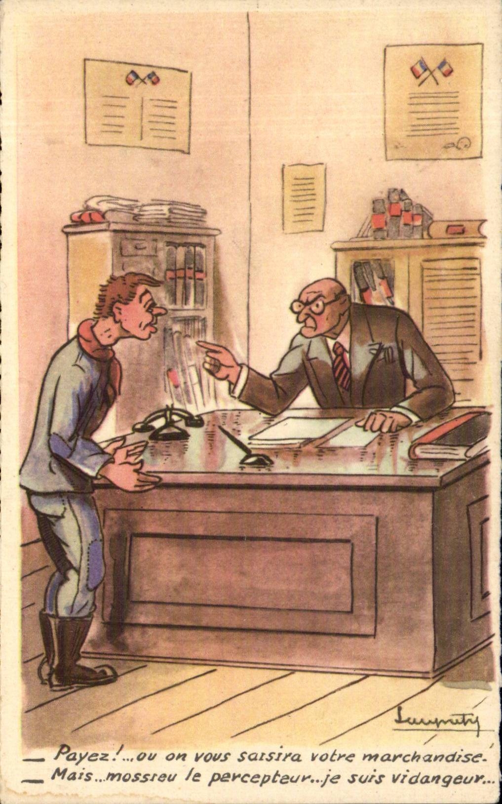 CPA Fantaisie Humour Vidangeur