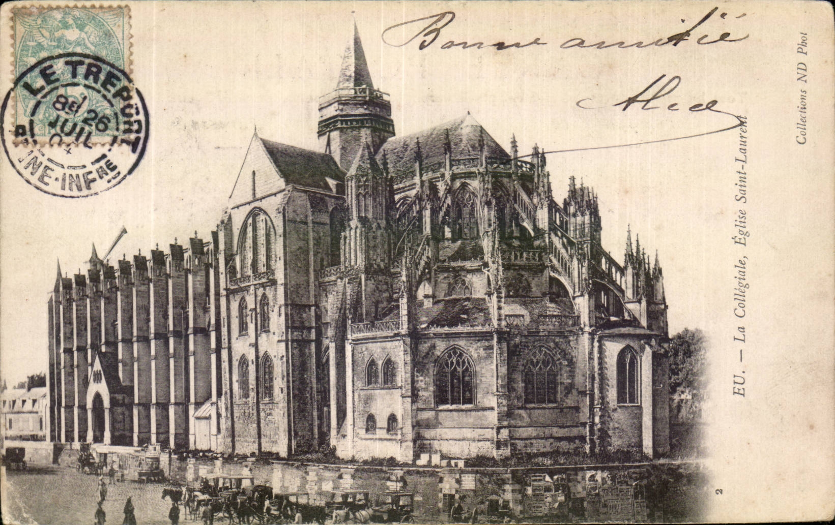 CPA tienen la iglesia colegial de Saint Laurent