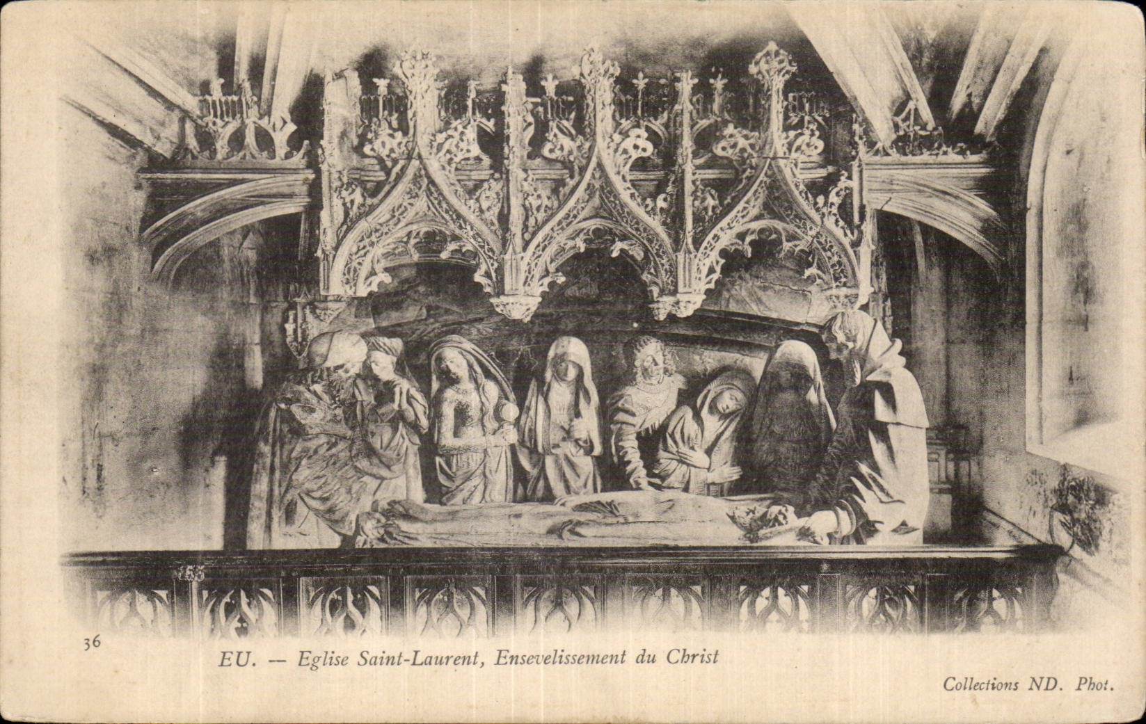 CPA tienen entierro de Saint Laurent de la iglesia de Cristo