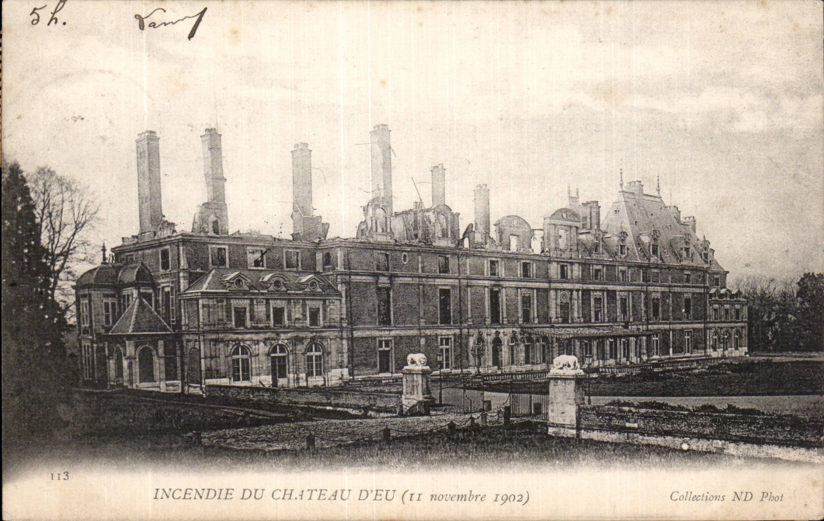 CPA tienen fuego del castillo (el 11 de noviembre de 1902)