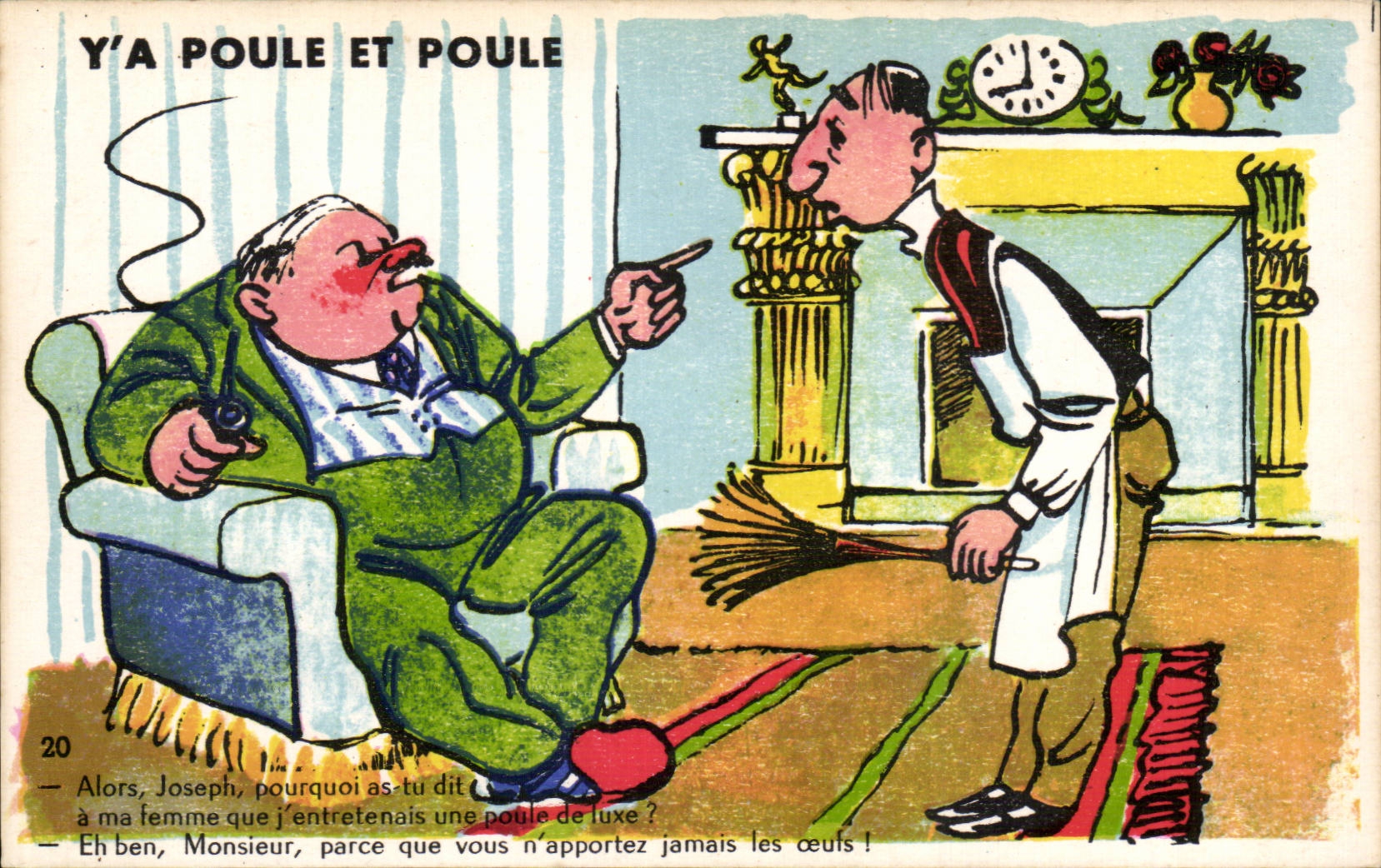 CPA Fantaisie Illustrateur Humour Y'a poule et poule