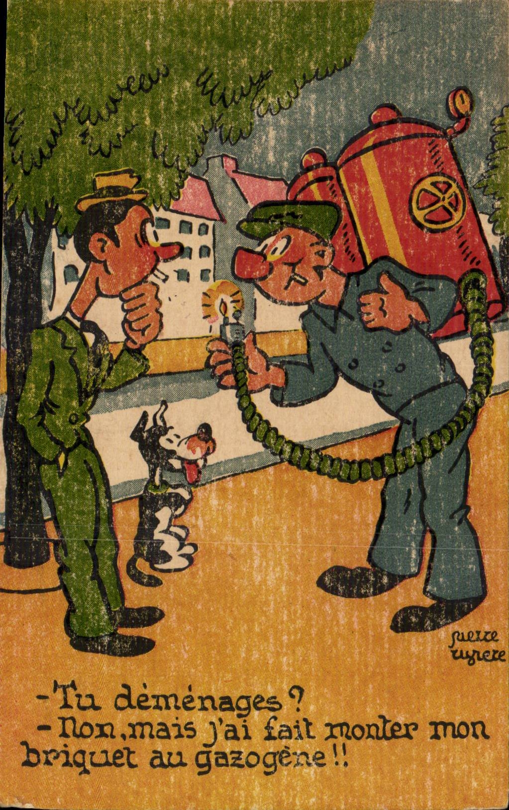 CPA Fantaisie Illustrateur Humour Tu demenages ?