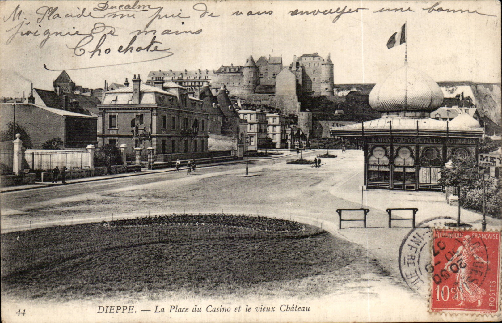 CPA Dieppe the place of the casino and the old castle