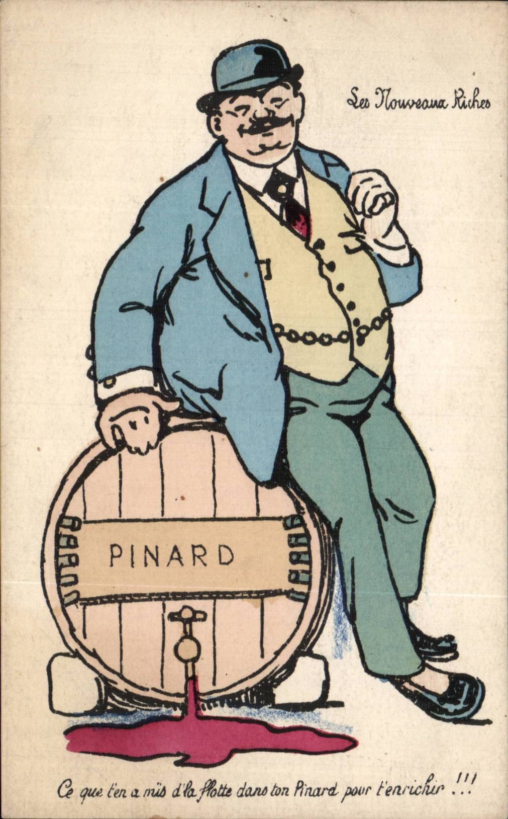 Humor del ilustrador de la fantasia de CPA la nueva persona rica Plonk