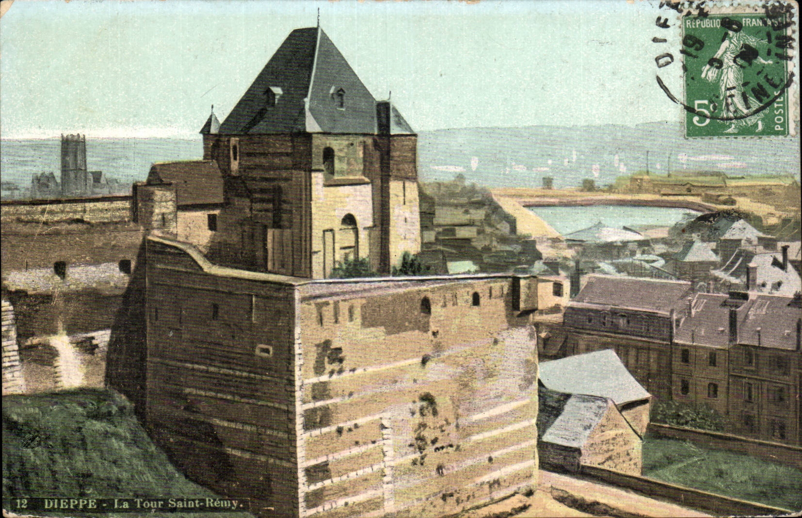 CPA Dieppe the tower Saint Remy