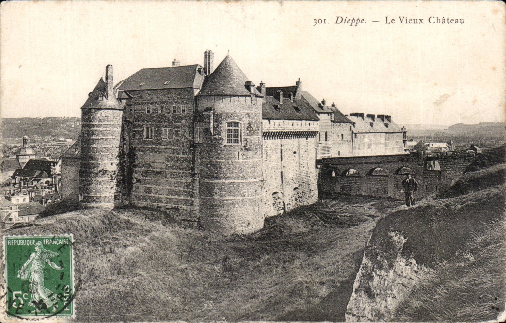 CPA Dieppe Le old man castle