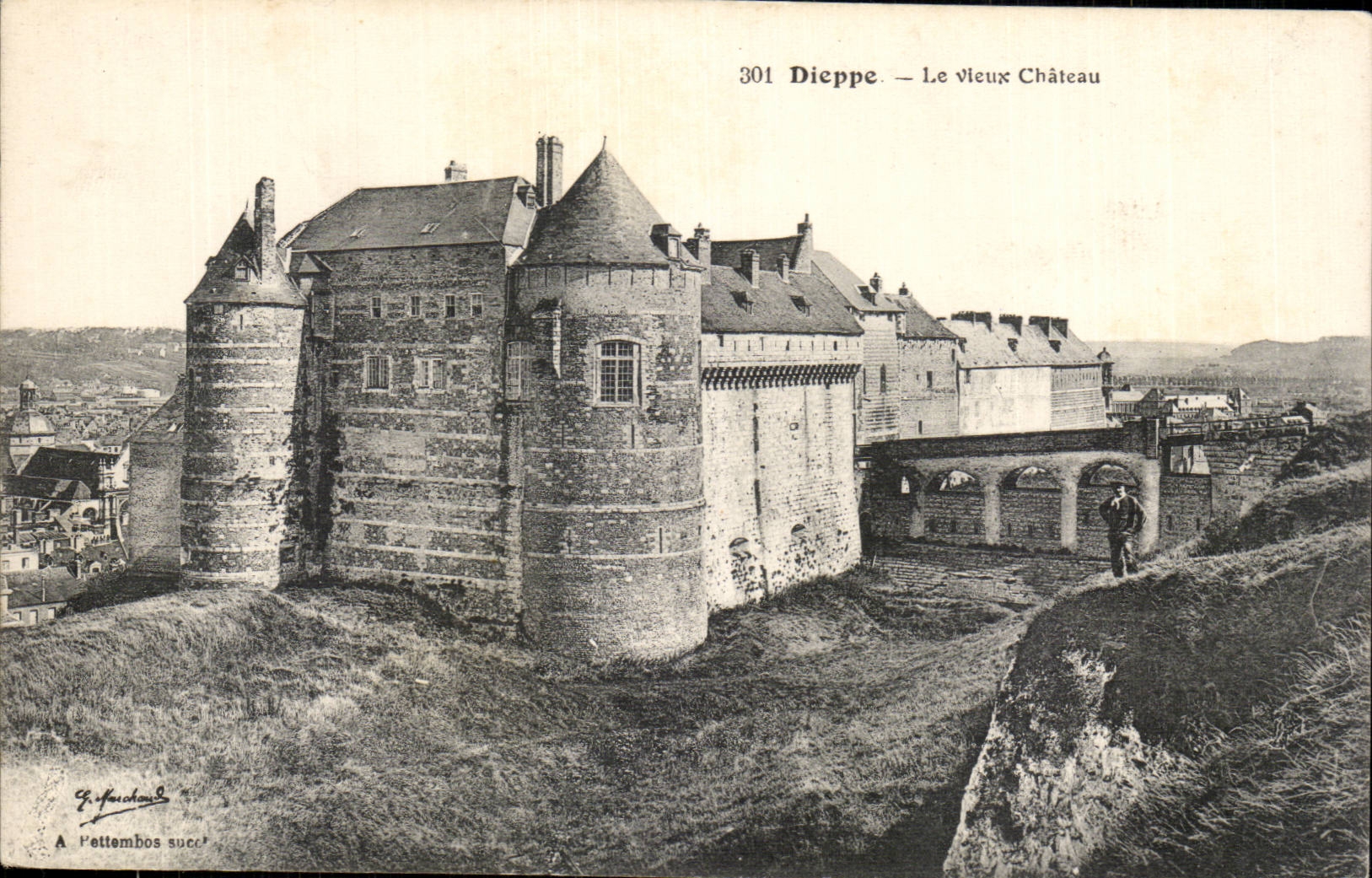 CPA Dieppe Le old man castle