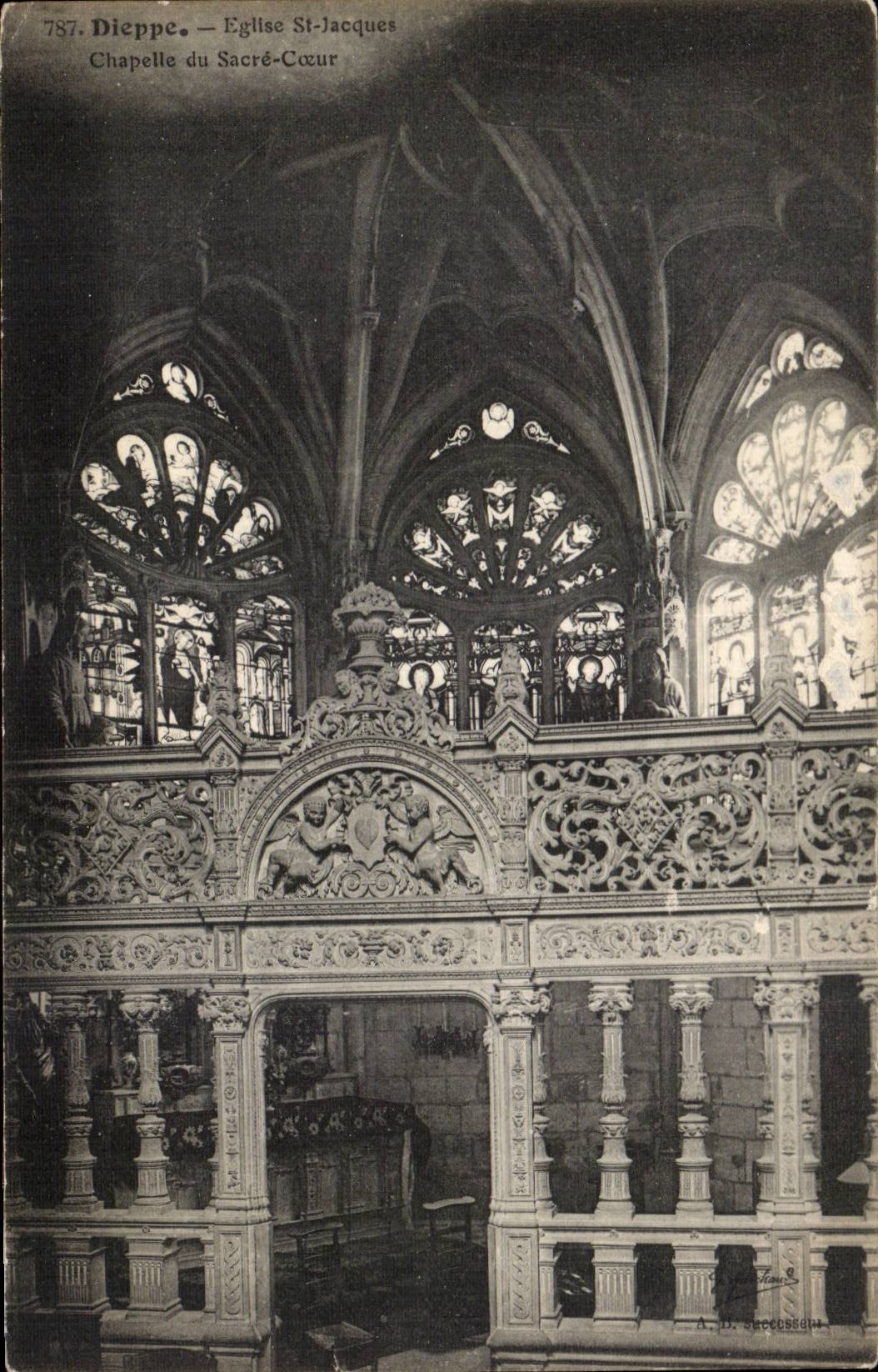 CPA Dieppe Church St Jacques Vault of the Sacring Heart