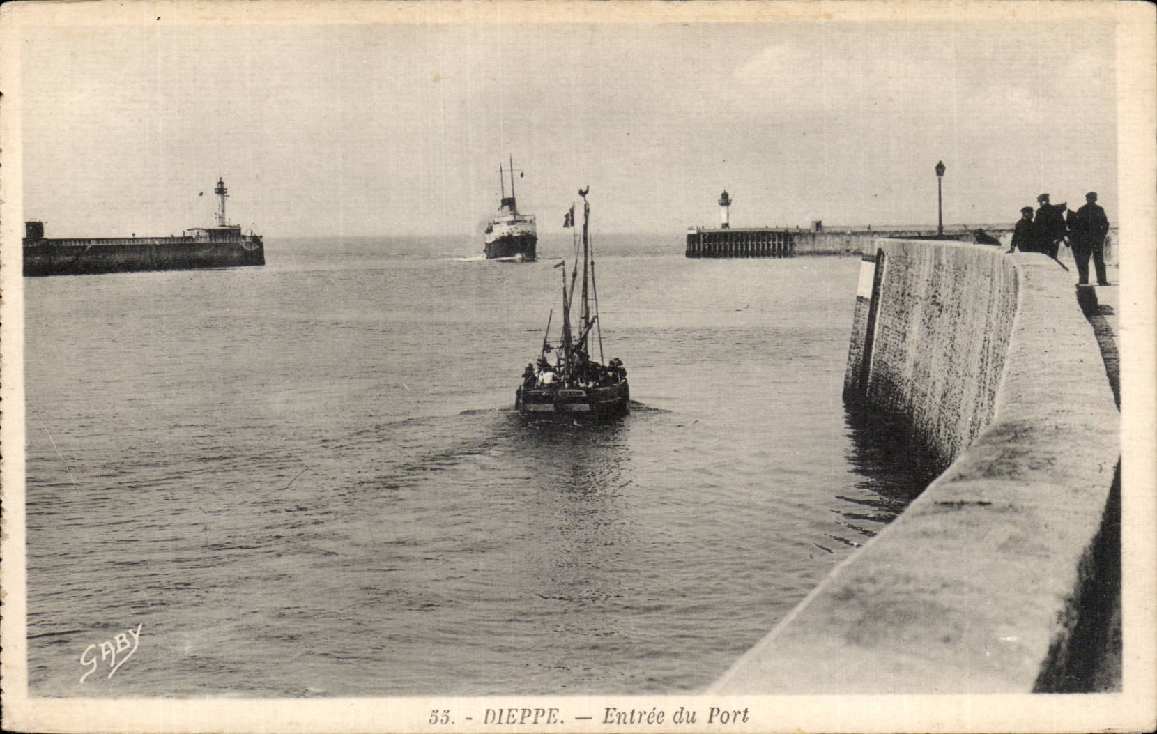 CPA Dieppe Entrance of the port