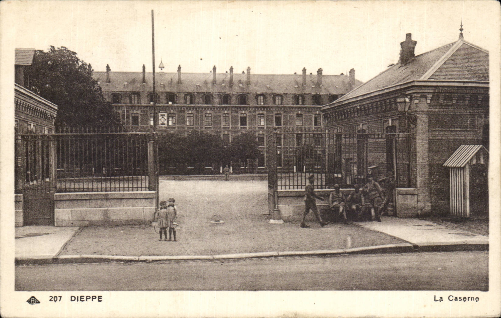 CPA Dieppe the barracks