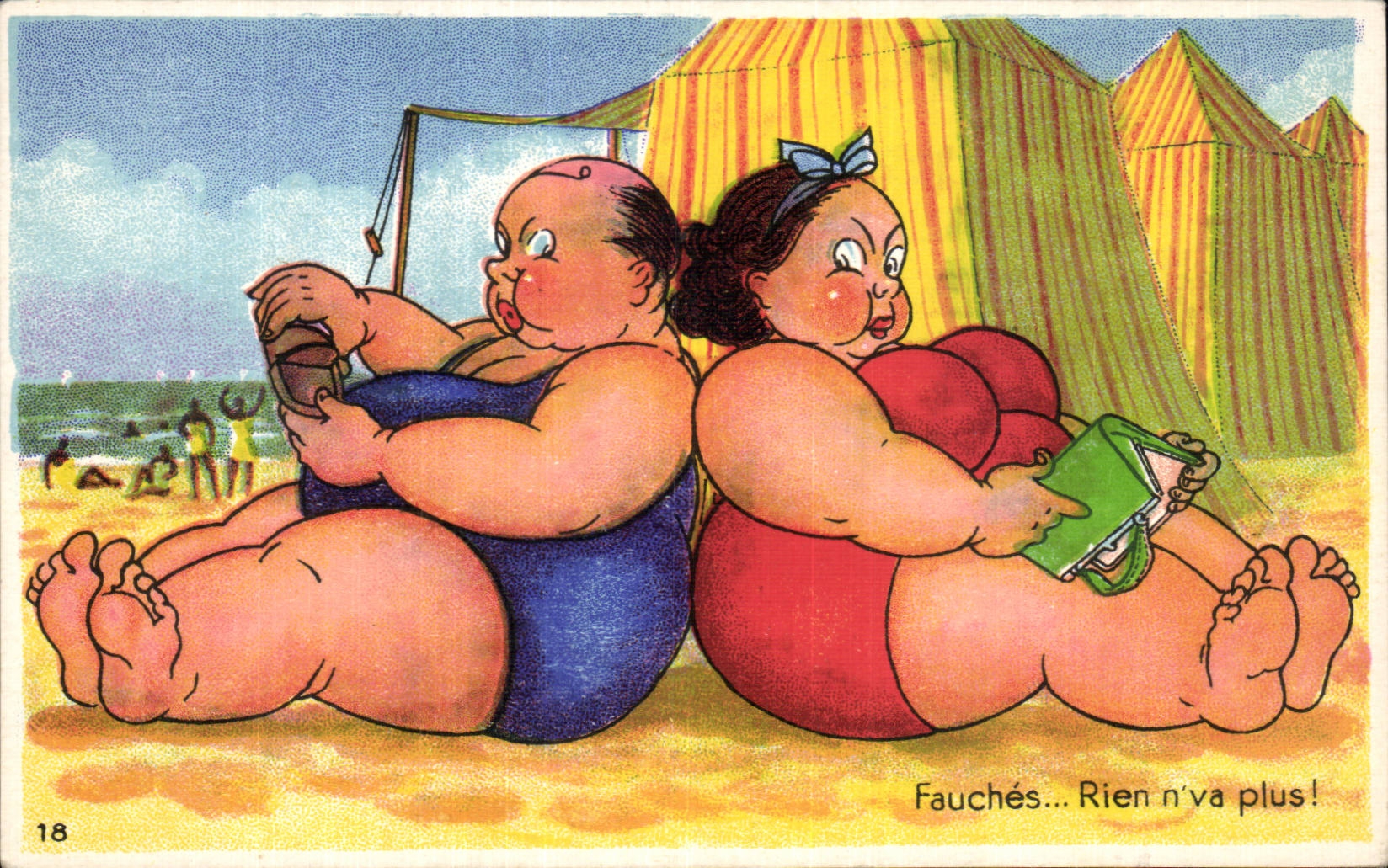 CPA Fantaisie Humour Femme forte 