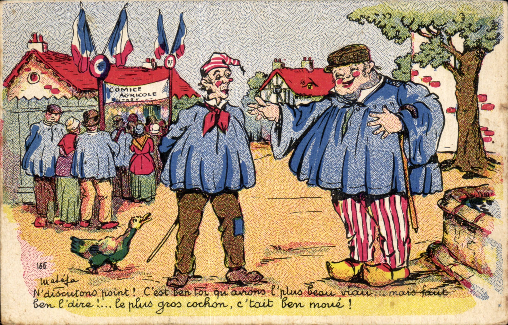 CPA Fantaisie Humour Illustrateur N discutons point ! Comice Agricole