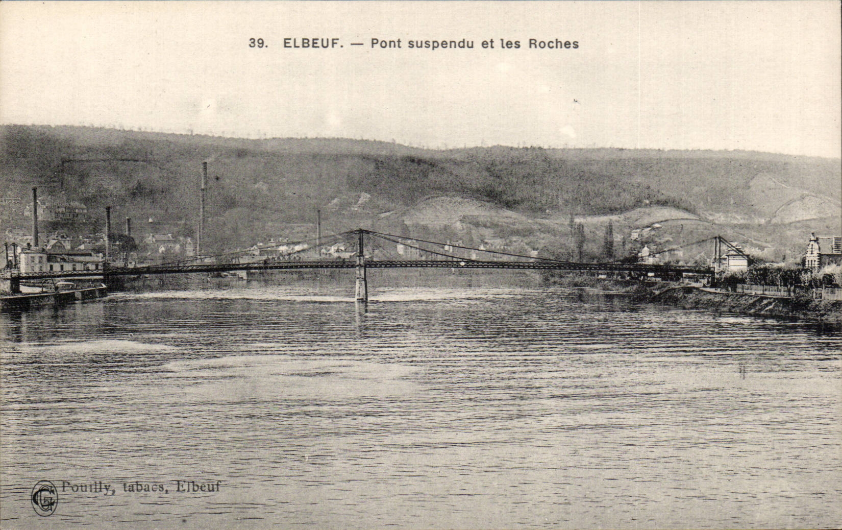 Elbeuf - Suspension Bridge and Rocks - CPA