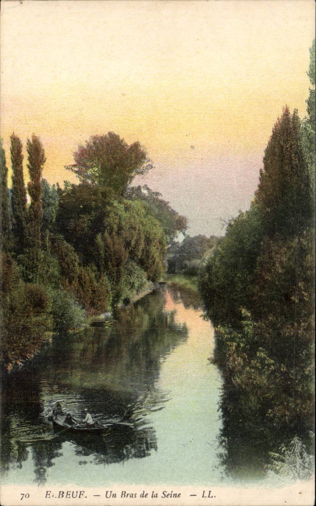 Elbeuf - an arm of the Seine - CPA