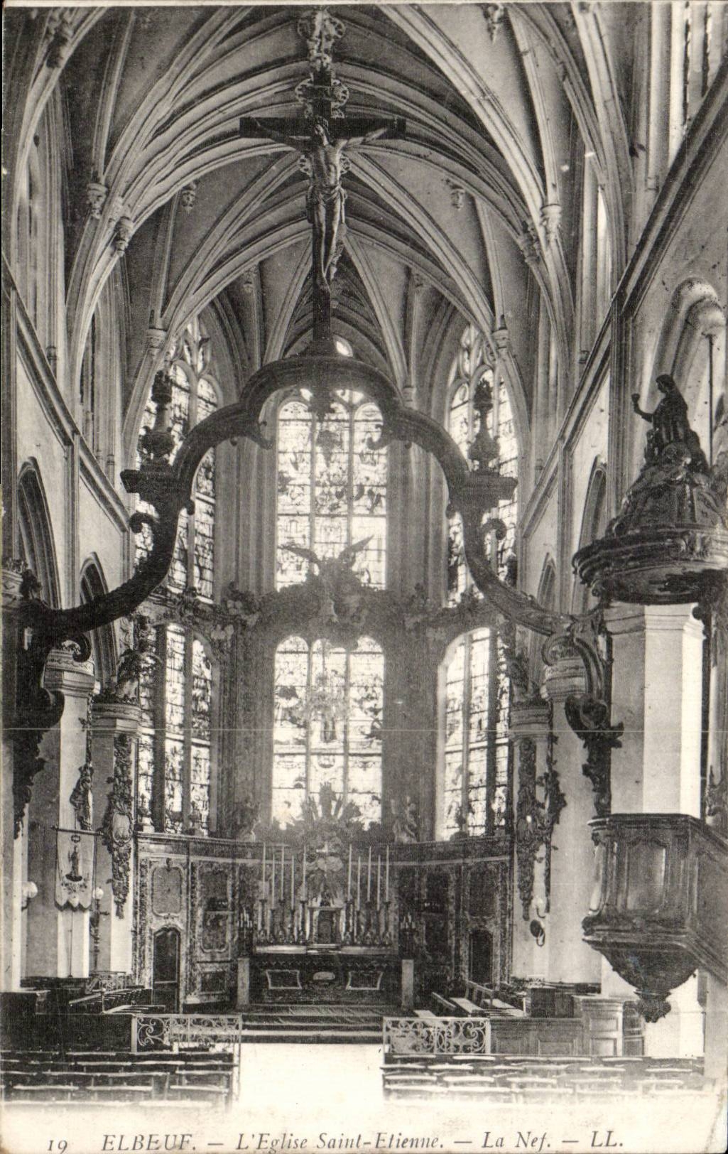 Elbeuf - iglesia St  Etienne - CPA