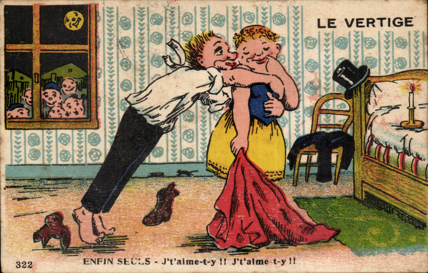 Humour - Illustration - Le Vertige - CPA 